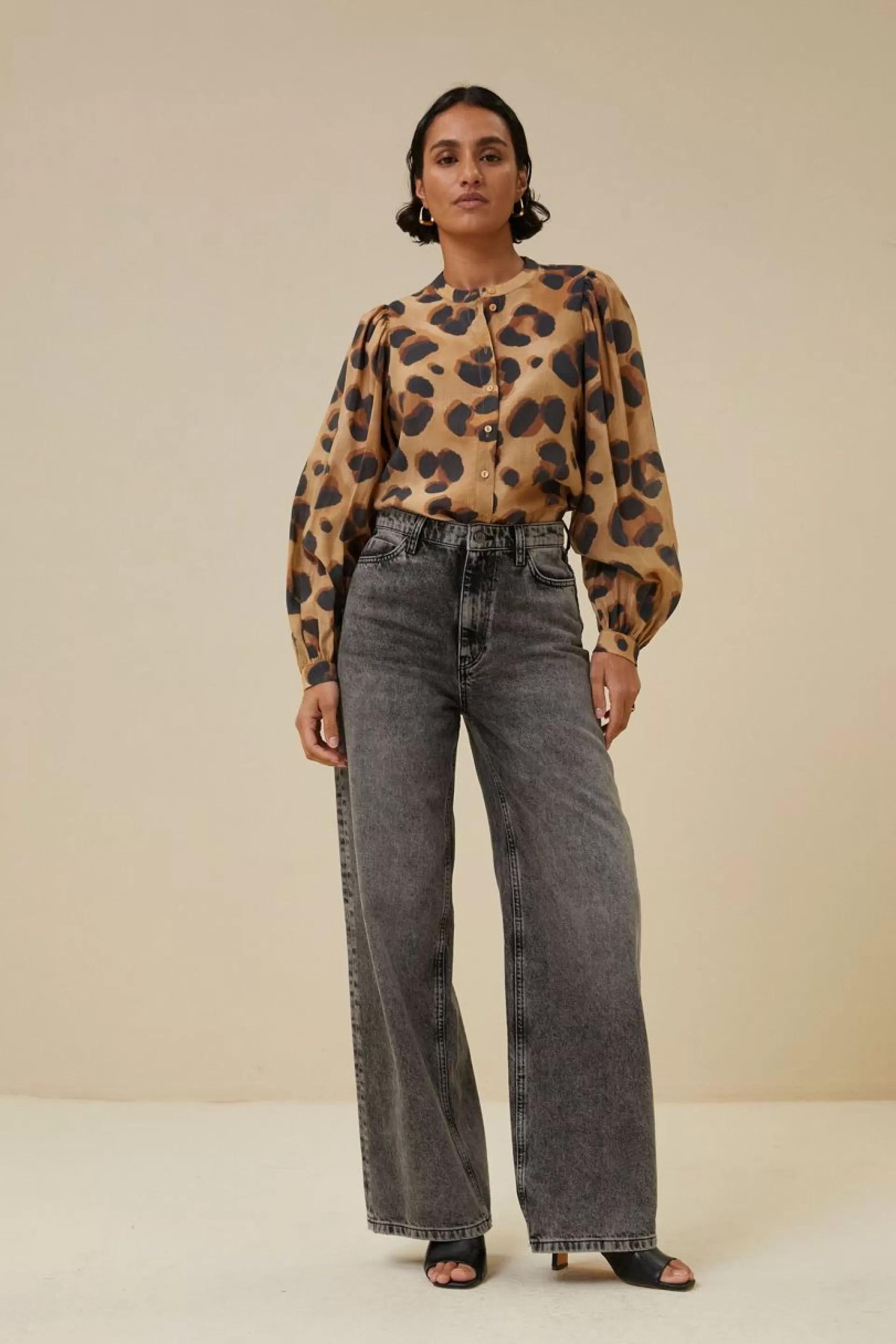 Rikki Ls Cheeta Blouse*By bar Sale