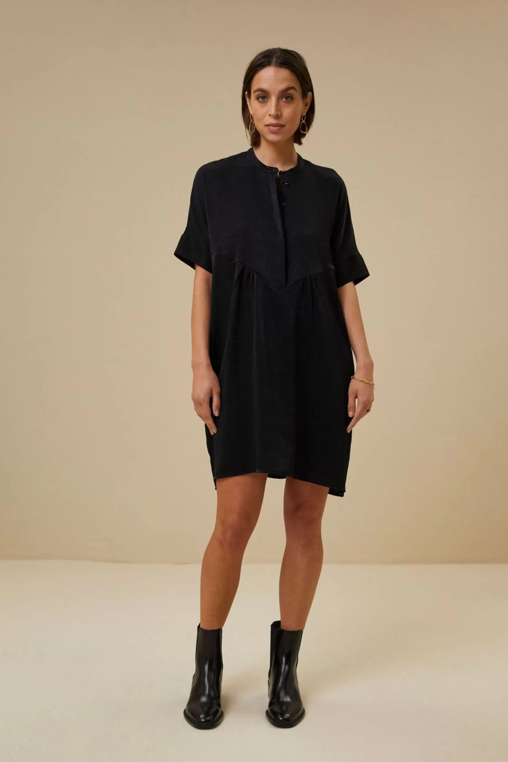 Tais Gloss Crinkle Dress*By bar New